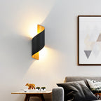 Moderne minimalistische waterdichte spiraal aluminium acryl LED wandlamp voor slaapkamer