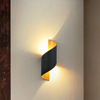 Moderne minimalistische waterdichte spiraal aluminium acryl LED wandlamp voor slaapkamer