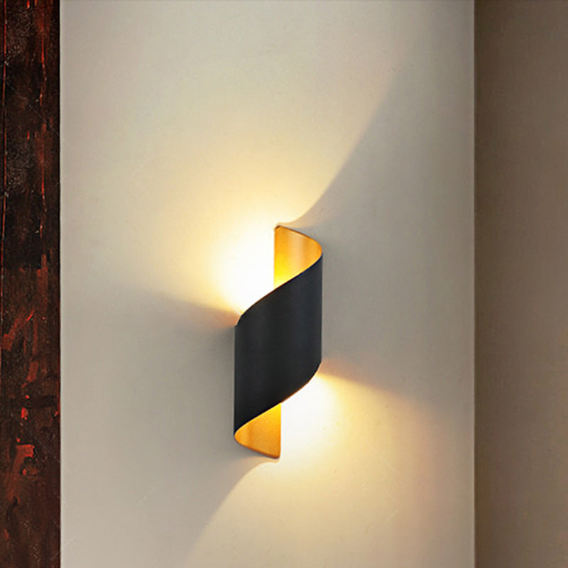 Moderne minimalistische waterdichte spiraal aluminium acryl LED wandlamp voor slaapkamer
