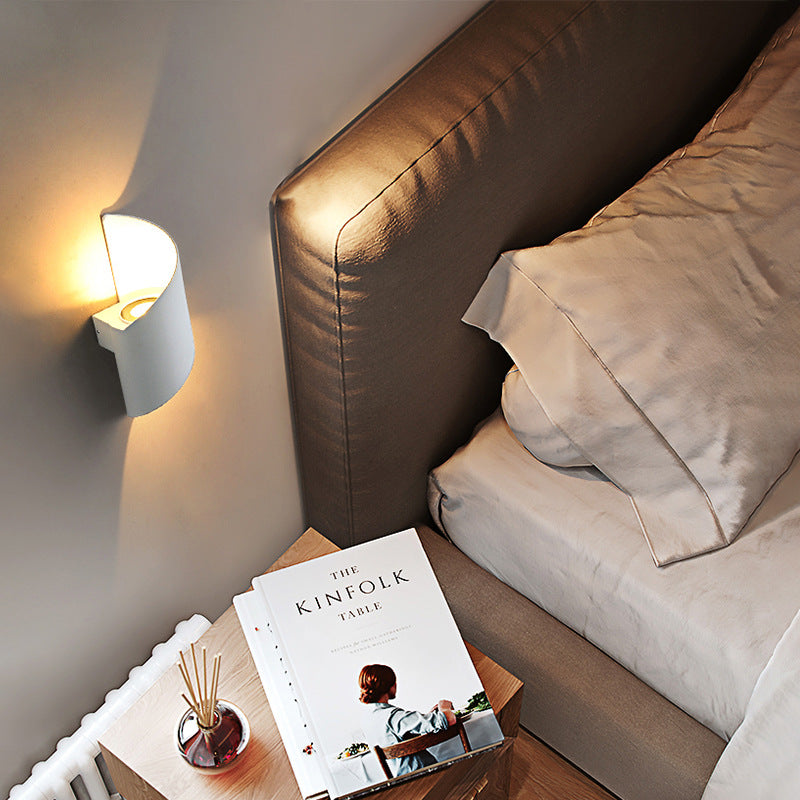 Moderne minimalistische waterdichte spiraal aluminium acryl LED wandlamp voor slaapkamer