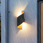 Moderne minimalistische waterdichte spiraal aluminium acryl LED wandlamp voor slaapkamer