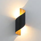Moderne minimalistische waterdichte spiraal aluminium acryl LED wandlamp voor slaapkamer