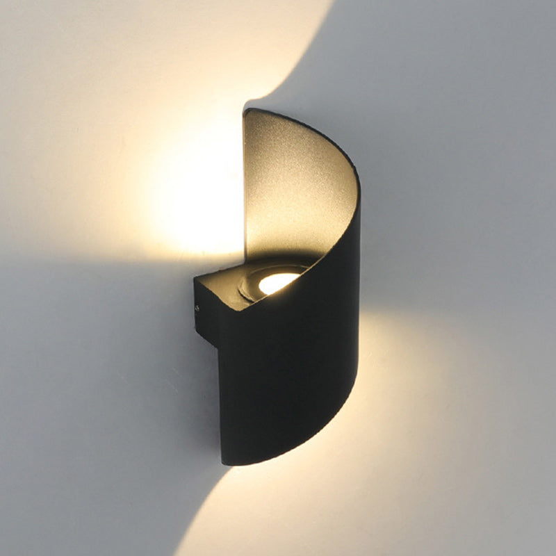 Moderne minimalistische waterdichte spiraal aluminium acryl LED wandlamp voor slaapkamer