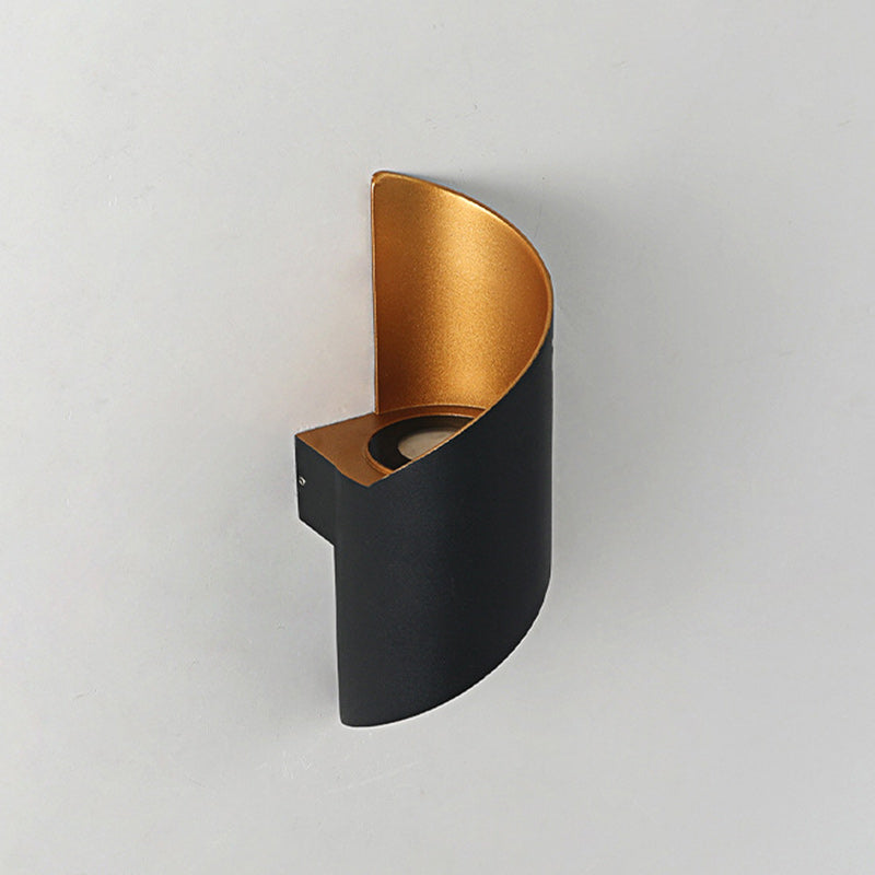 Moderne minimalistische waterdichte spiraal aluminium acryl LED wandlamp voor slaapkamer