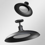 Traditionele Vintage Waterdichte Uitgezette Cilinder Schijvenbasis IJzer 1-Lamp Halfoverdekte Plafondlamp Voor Buitenpatio