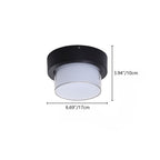 Moderne Minimalistische Waterdichte Vierkante Ronde Cilinder Gietaluminium Acryl LED Inbouw Plafondlamp Voor Buitenpatio