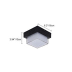 Moderne Minimalistische Waterdichte Vierkante Ronde Cilinder Gietaluminium Acryl LED Inbouw Plafondlamp Voor Buitenpatio