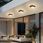 Moderne Minimalistische Waterdichte Vierkante Ronde Cilinder Gietaluminium Acryl LED Inbouw Plafondlamp Voor Buitenpatio