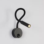Moderne Minimalistische IJzeren Ronde Flexibele Buiging Buis LED Leeslamp Wandlamp voor Slaapkamer
