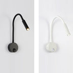 Moderne Minimalistische IJzeren Ronde Flexibele Buiging Buis LED Leeslamp Wandlamp voor Slaapkamer