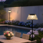 hedendaagse industriële waterdichte zonne-USB ijzer glazen buiten LED vloerlamp voor tuin