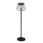 hedendaagse industriële waterdichte zonne-USB ijzer glazen buiten LED vloerlamp voor tuin