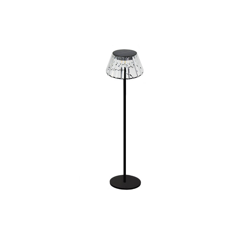 hedendaagse industriële waterdichte zonne-USB ijzer glazen buiten LED vloerlamp voor tuin