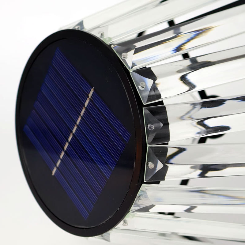 hedendaagse industriële waterdichte zonne-USB ijzer glazen buiten LED vloerlamp voor tuin