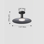 Contemporary industrial waterdichte aluminium ronde 1-lamp semi-ingebouwde plafondlamp voor buitenpatio