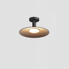 Contemporary industrial waterdichte aluminium ronde 1-lamp semi-ingebouwde plafondlamp voor buitenpatio