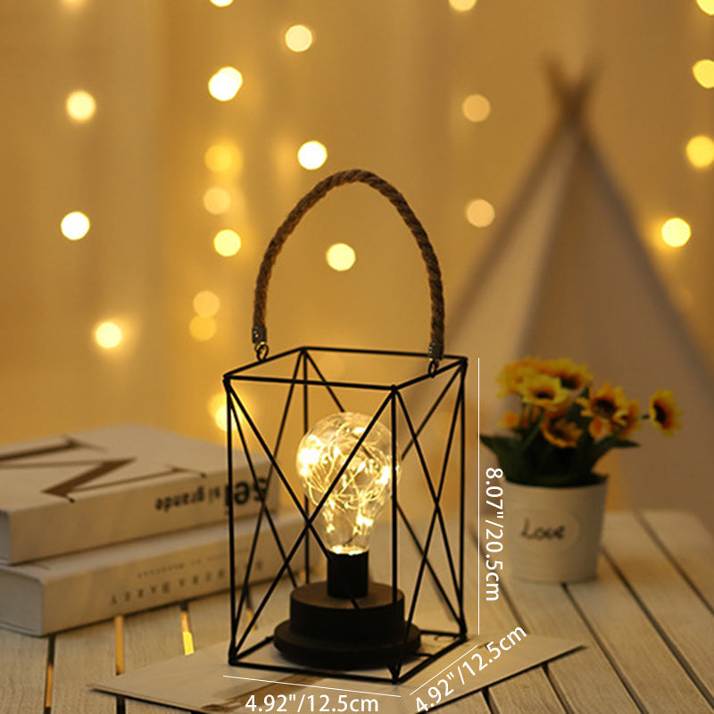 Moderne Minimalistische Verticale Gestreepte Vierkante Ronde IJzeren LED Tafellamp voor de Woonkamer
