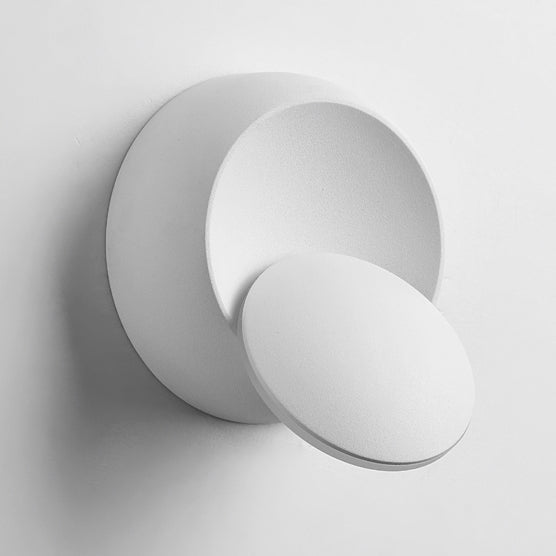 Contemporary Nordic Iron Round Eclipse Rotatable LED Wandlamp voor Nachtkastje