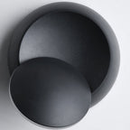 Contemporary Nordic Iron Round Eclipse Rotatable LED Wandlamp voor Nachtkastje