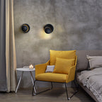 Contemporary Nordic Iron Round Eclipse Rotatable LED Wandlamp voor Nachtkastje