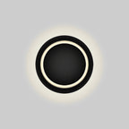 Contemporary Nordic Iron Round Eclipse Rotatable LED Wandlamp voor Nachtkastje