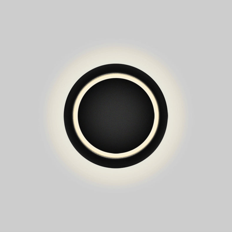Contemporary Nordic Iron Round Eclipse Rotatable LED Wandlamp voor Nachtkastje