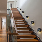 Contemporary Nordic Iron Round Eclipse Rotatable LED Wandlamp voor Nachtkastje