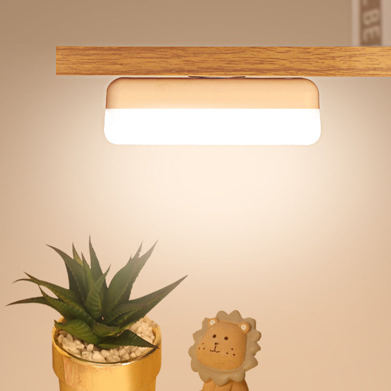 Moderne Minimalistische Oplaadbare Magnetische Zuignap Kunststof Strip Rechthoekige LED Wandlamp Nachtlampje Voor Het Leren