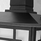 Traditionele Chinese waterdichte ijzer-aluminium-glas-cilinder-pergola 1-licht semi-flush-mount plafondlamp buitenlamp voor patio buiten
