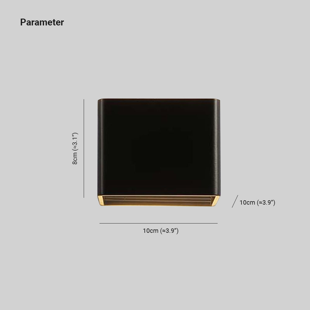 Moderne vierkante wandlamp