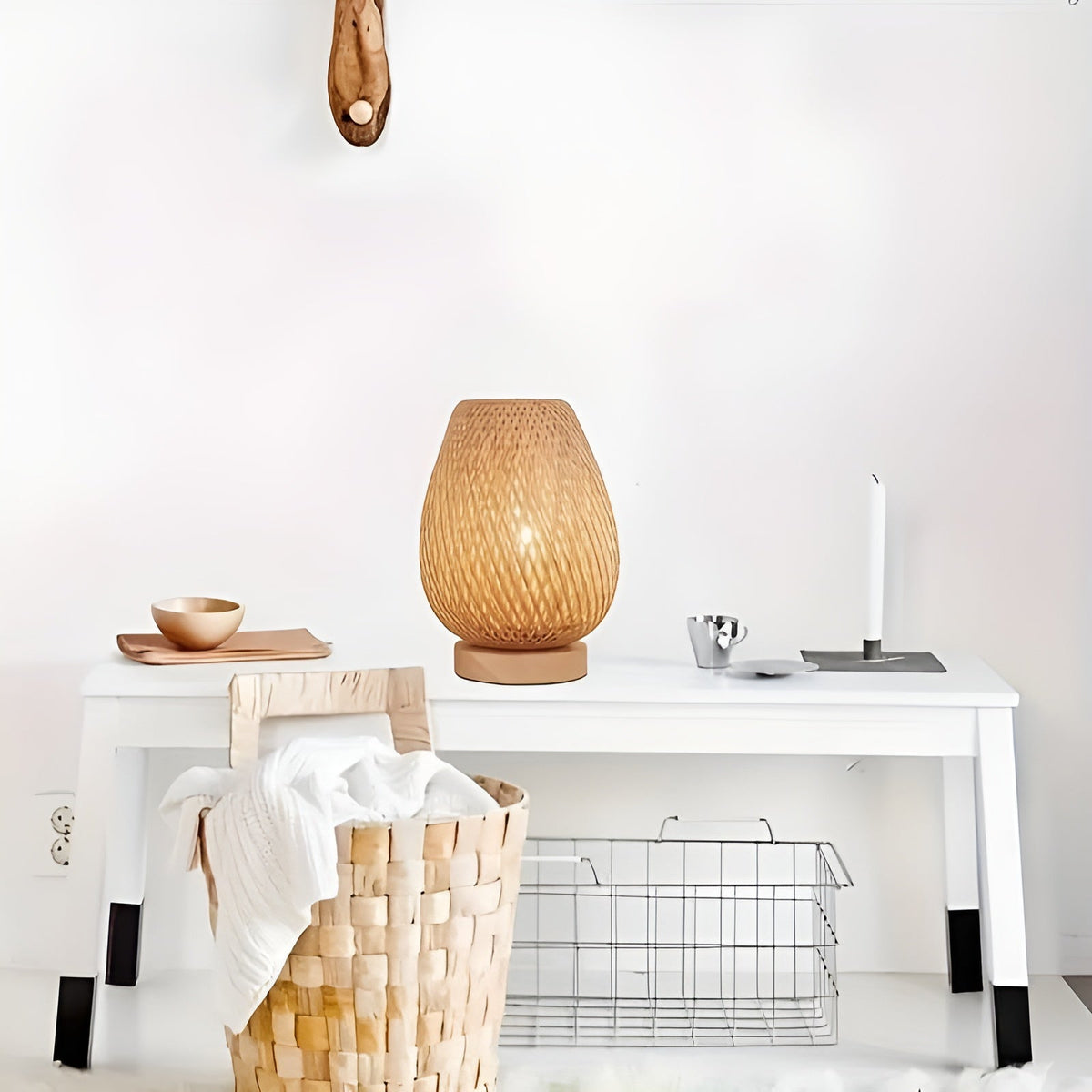 Bamboo tafellamp met USB-voeding Duurzaam en energiezuinig ontwerp