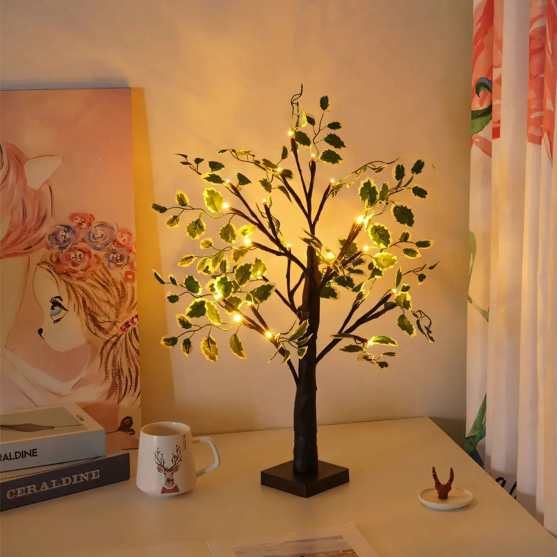 Magical BrightTree Tafel lamp Elegantes Baumdesign mit warmem LED-Licht