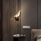 Moderne Vogel Muur Lamp Goud - Minimalistische Muurverlichting voor Decoratieve Verlichting
