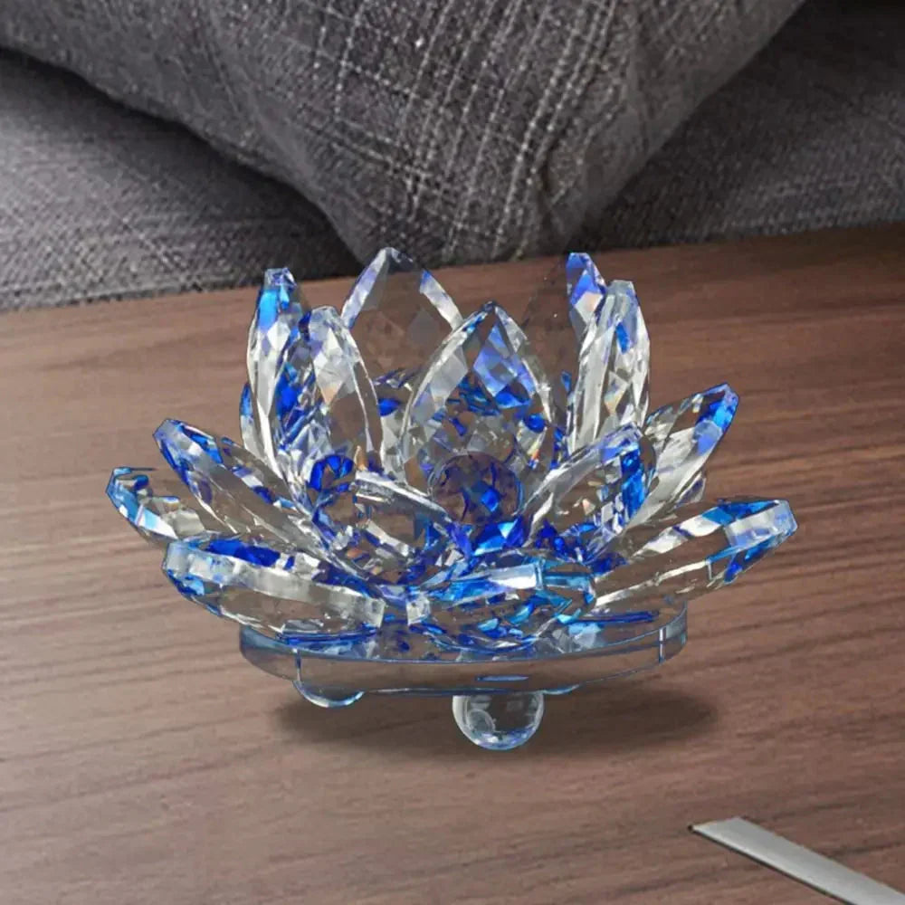 Kristal Lotus Bloem Beeldje Thuis Trouwen Decoratie Glas Kunst Collectie Paperweight Kantoor Tafel Ornamenten Souvenir Cadeaus