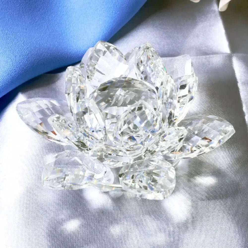 Kristal Lotus Bloem Beeldje Thuis Trouwen Decoratie Glas Kunst Collectie Paperweight Kantoor Tafel Ornamenten Souvenir Cadeaus