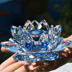 Kristal Lotus Bloem Beeldje Thuis Trouwen Decoratie Glas Kunst Collectie Paperweight Kantoor Tafel Ornamenten Souvenir Cadeaus
