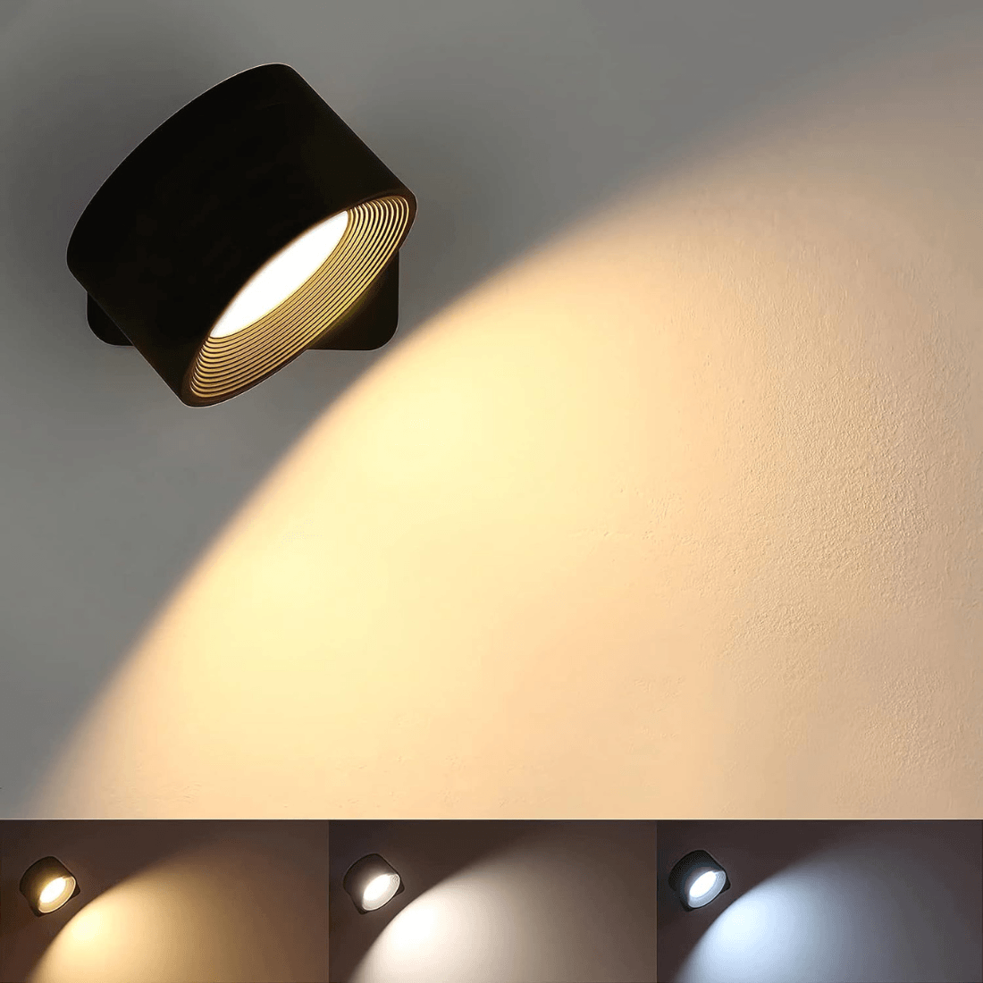 360° draadloze oplaadbare wandlamp | Veelzijdige LED-verlichtingsoplossing