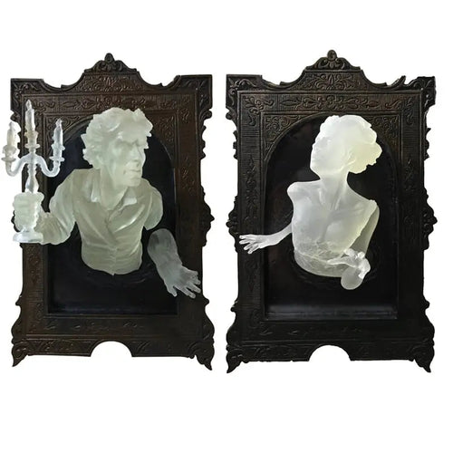 Avosian | Geest in de Spiegel – Glanzende 3D wanddecoratie van hars voor mysterieuze ruimtes