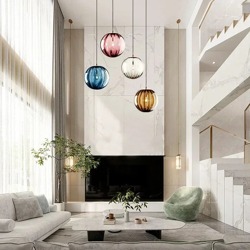 Moderne Glas-Plafondlamp met geïntegreerde LED-verlichting
