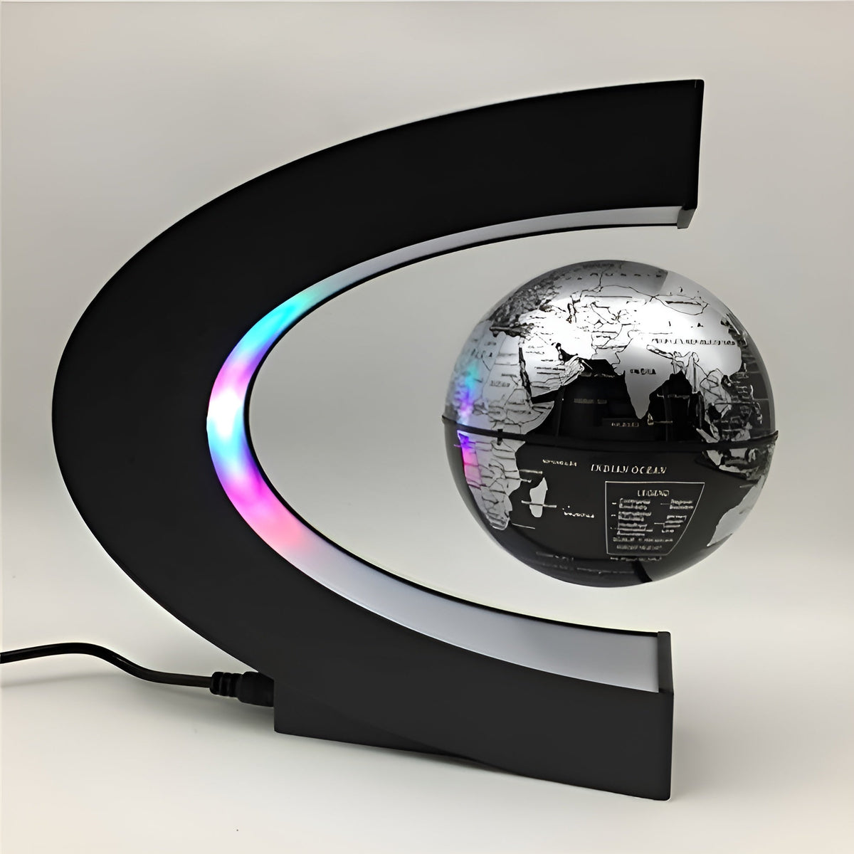 Magische zwevende globe met LED-verlichting en educatieve touch