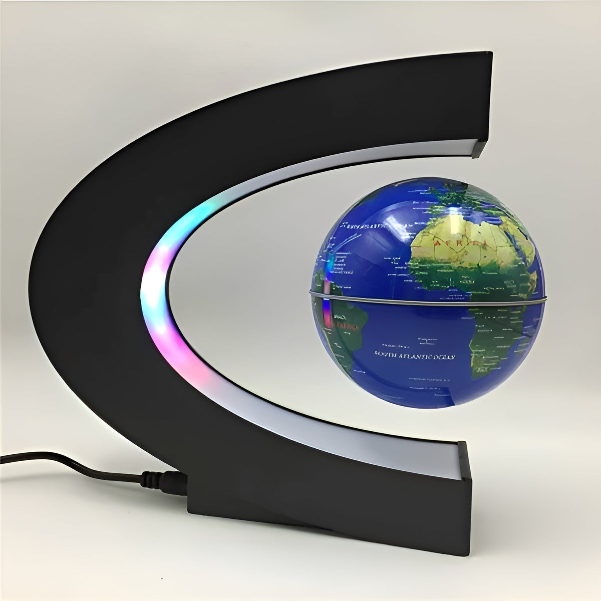 Magische zwevende globe met LED-verlichting en educatieve touch