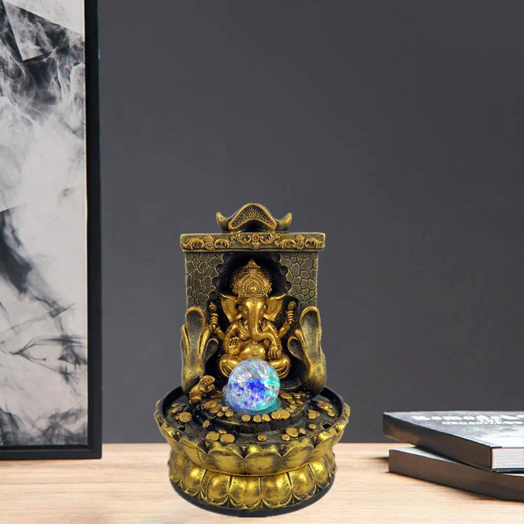 Prachtig Ganesha Beeld met LED Binnenwaterbron