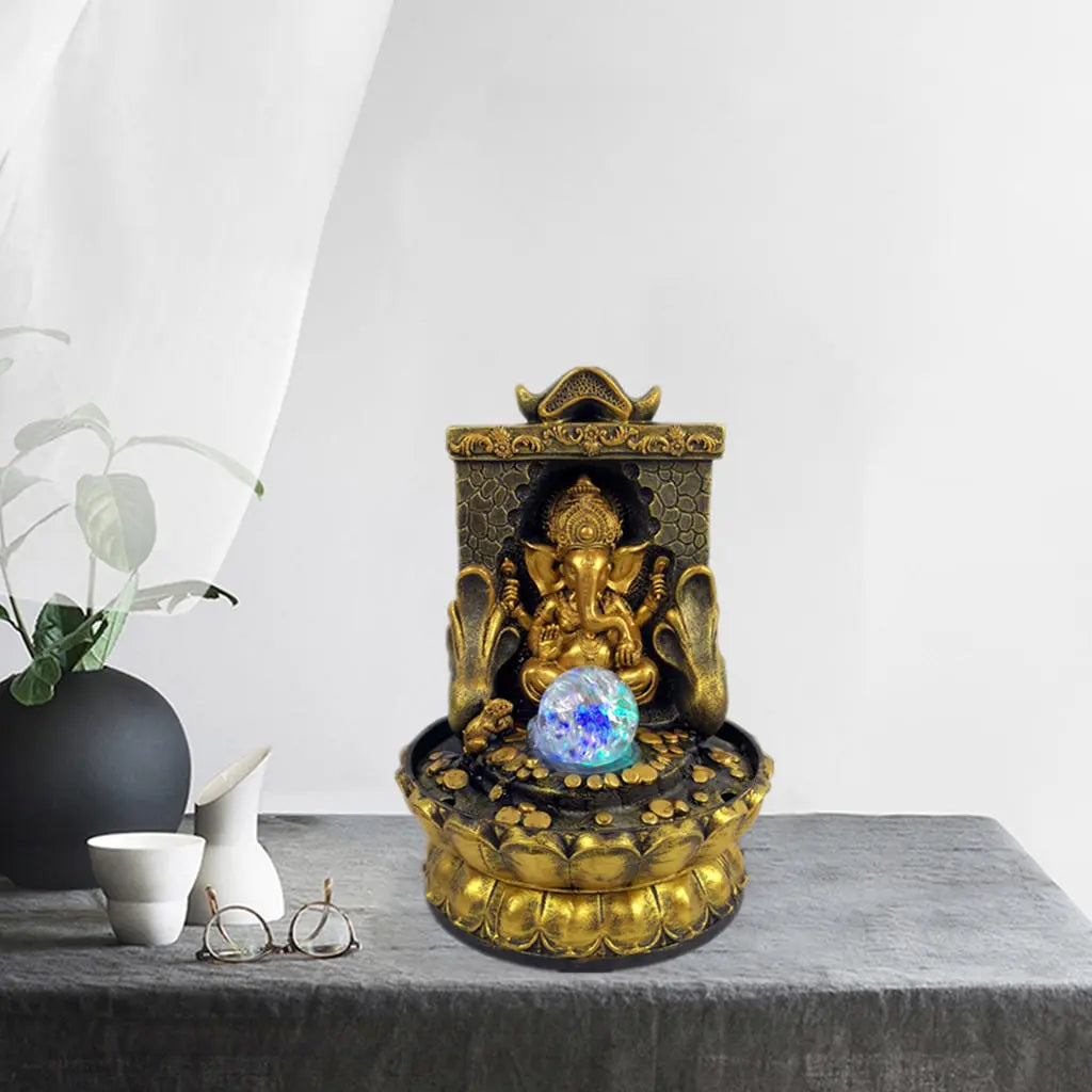 Prachtig Ganesha Beeld met LED Binnenwaterbron