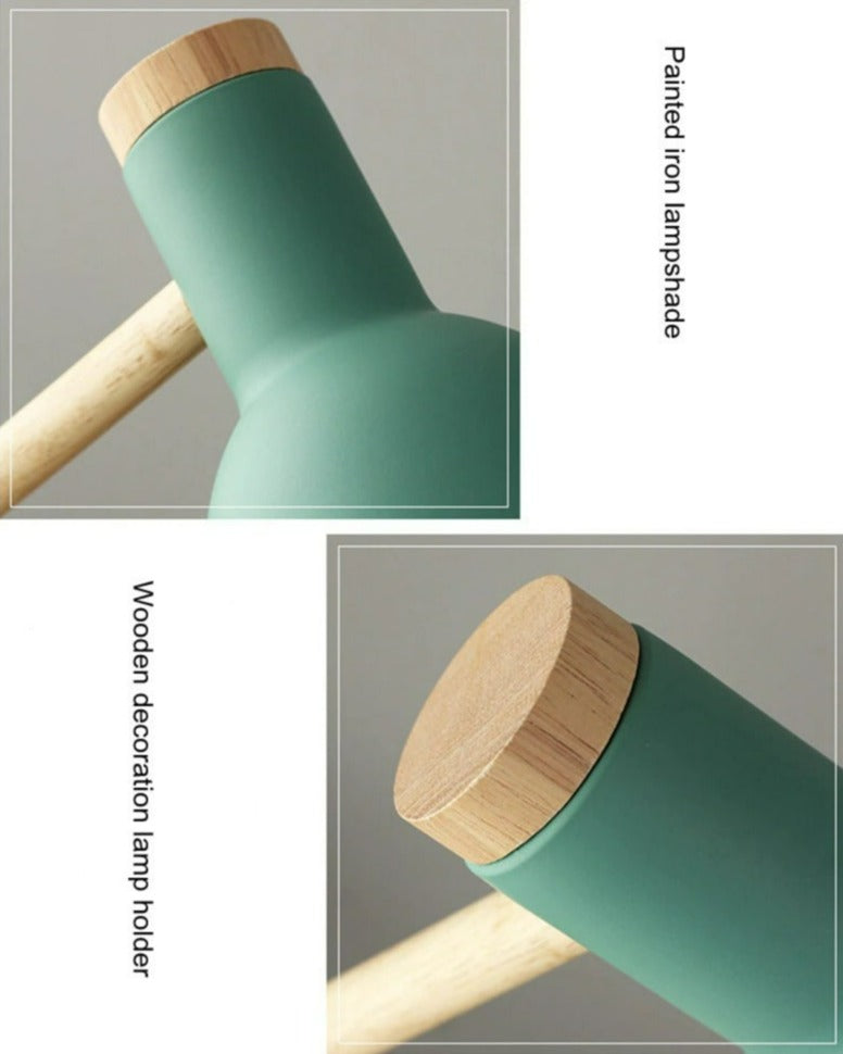 NordicGlow | Scandinavian wooden desk lamp