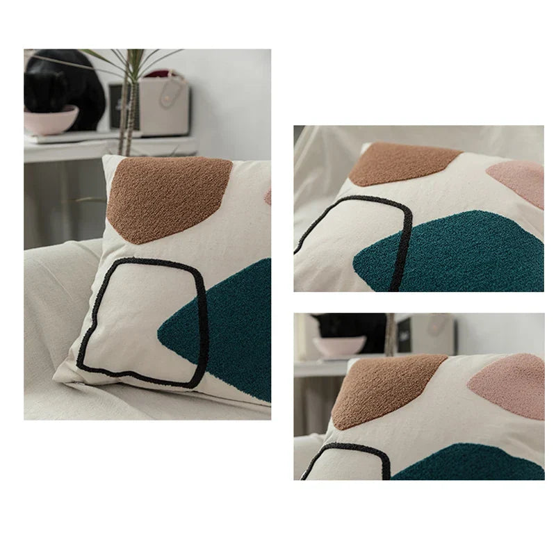 Zwarte Kat & Tuin Ge tuft Kussenhoes | Avosian