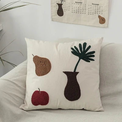 Zwarte Kat & Tuin Ge tuft Kussenhoes | Avosian
