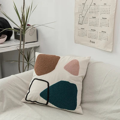 Zwarte Kat & Tuin Ge tuft Kussenhoes | Avosian