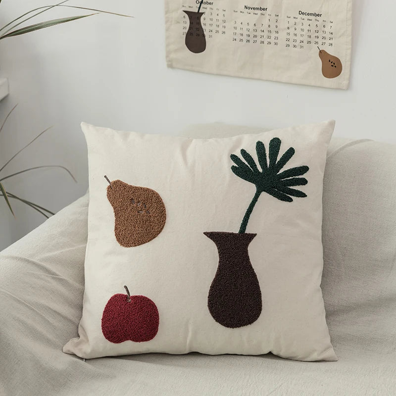 Zwarte Kat & Tuin Ge tuft Kussenhoes | Avosian