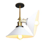 Witte industriële vintage wandlamp