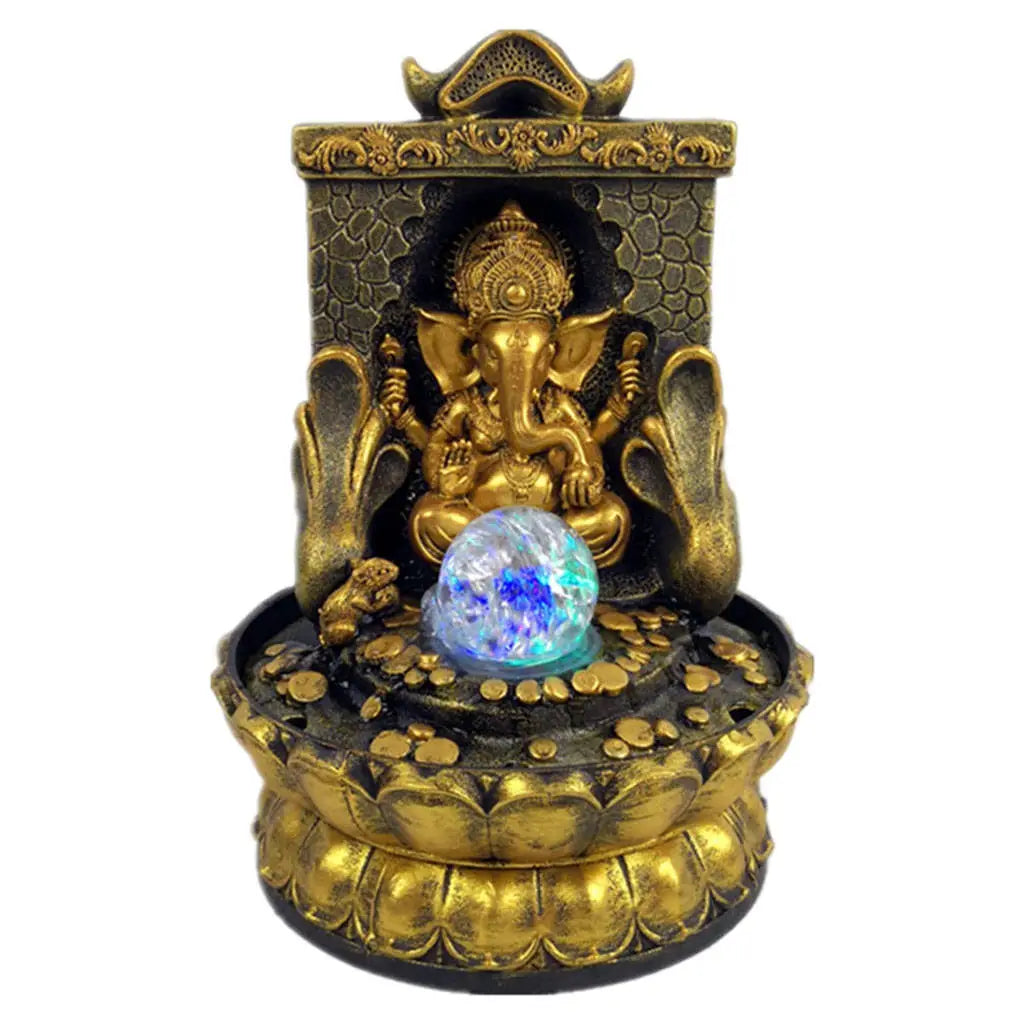 Prachtig Ganesha Beeld met LED Binnenwaterbron